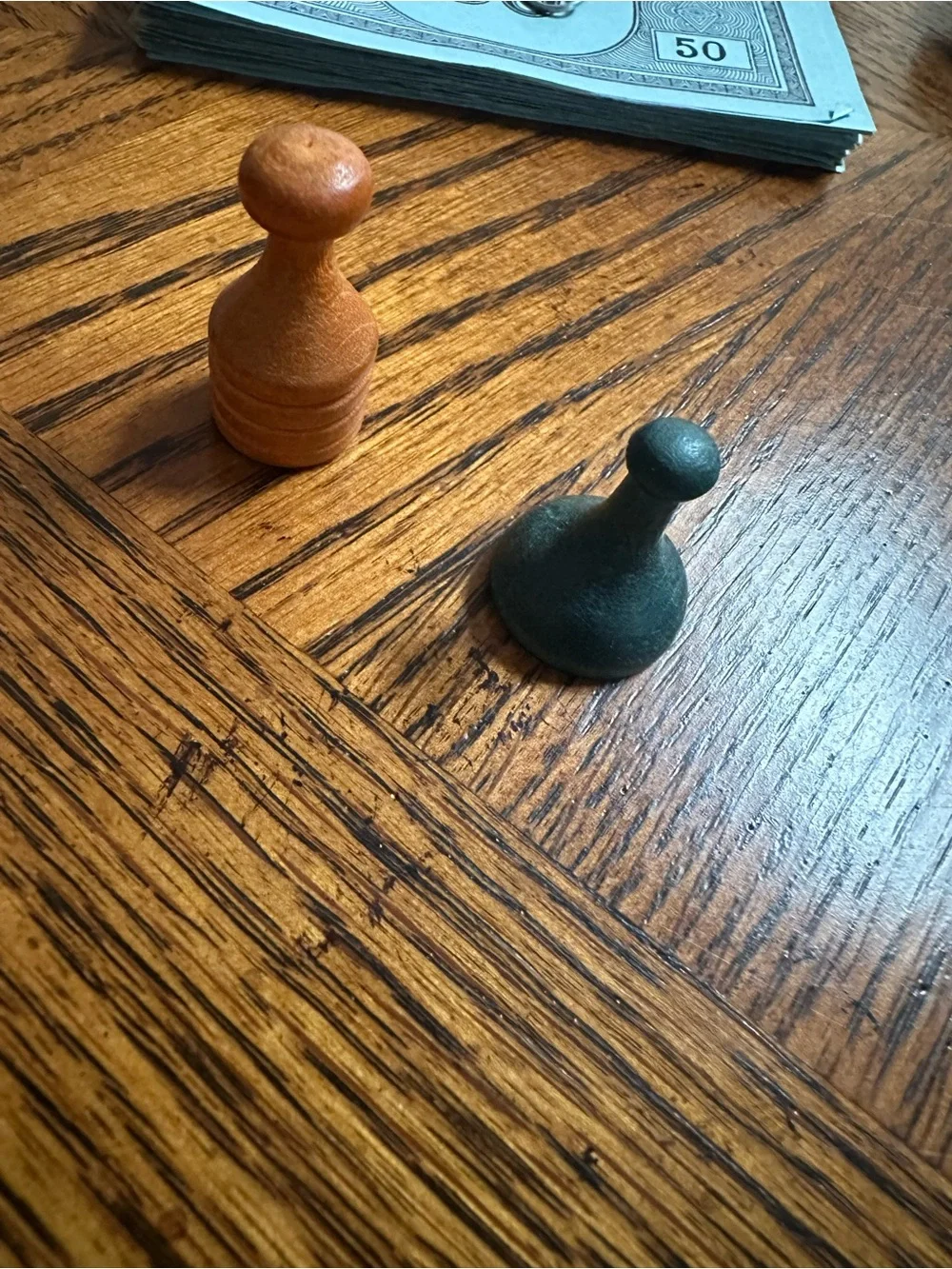 Vintage Board Game Pieces 1936 Card - Multicolor
